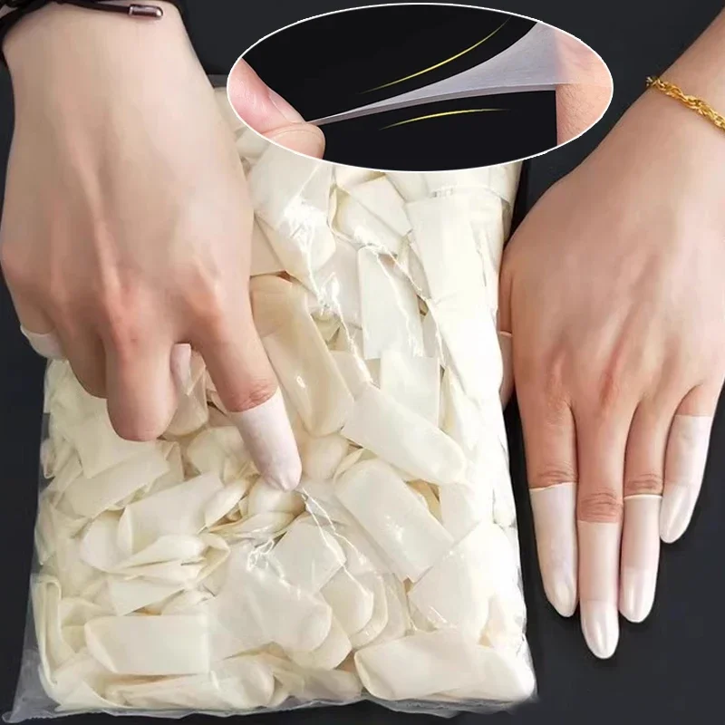 50-1000pcs Non-slip Disposable Latex Finger Cover Anti-static Finger Cots Nail Art Tools Fingertip Protector Thumb Sleeve Gloves