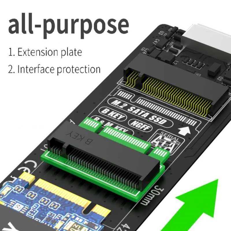 Карта-адаптер M.2 для жесткого диска с защитой от удлинения SSD