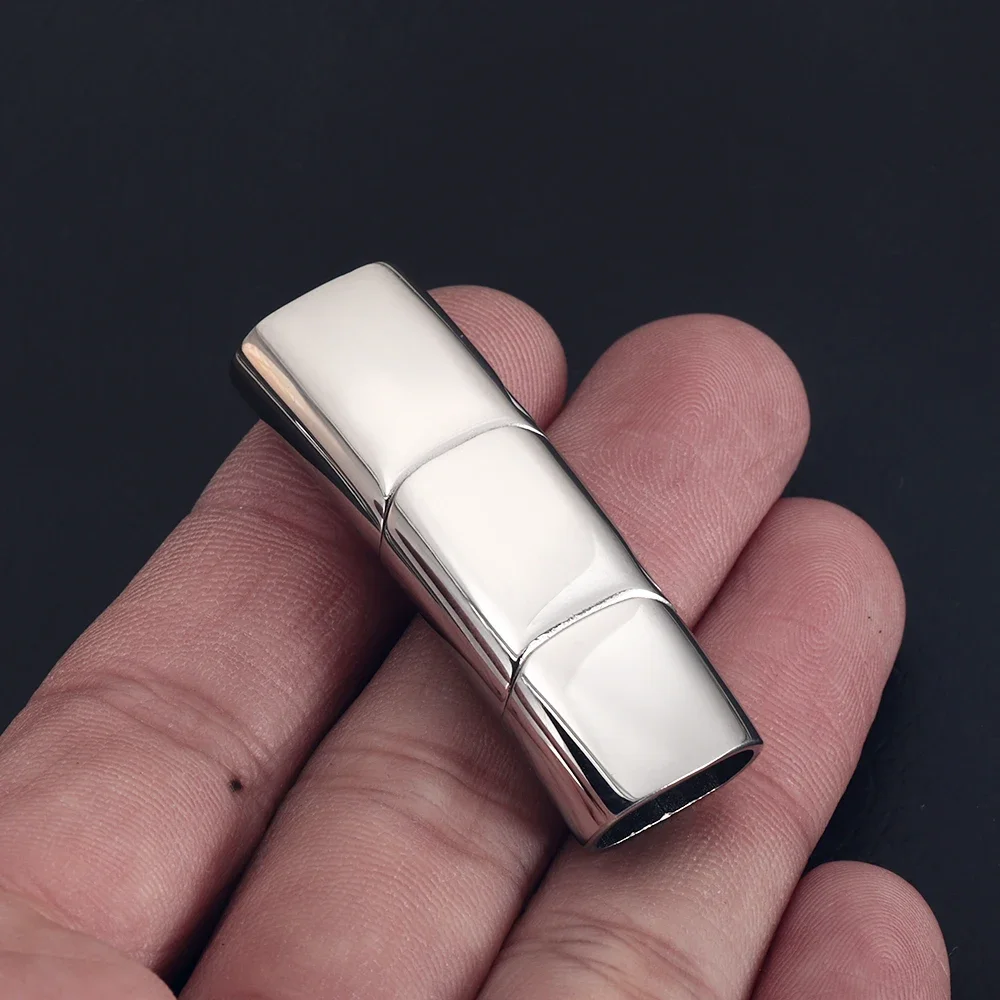 Adjustable Length Flat Stainless Steel Clasp Extended Three Parts Magnetic Clasps Jewelry Making (12mm*6mm | 10mm*5mm | 8mm*4mm) image 3