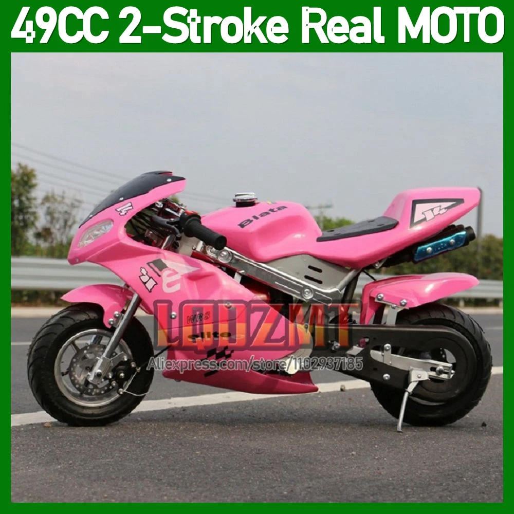 49 50 CC 2 Stroke Mini Motorcycle OFF-Road Vehicle Apollo Mountain Bike Sports Gasoline Pocket Bike Child Racing Small Motorbike