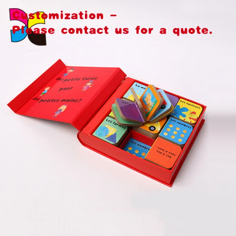 custom.Paper Box Packaging Custom Size Kids Learning Lovely Interesting Cardboard Book