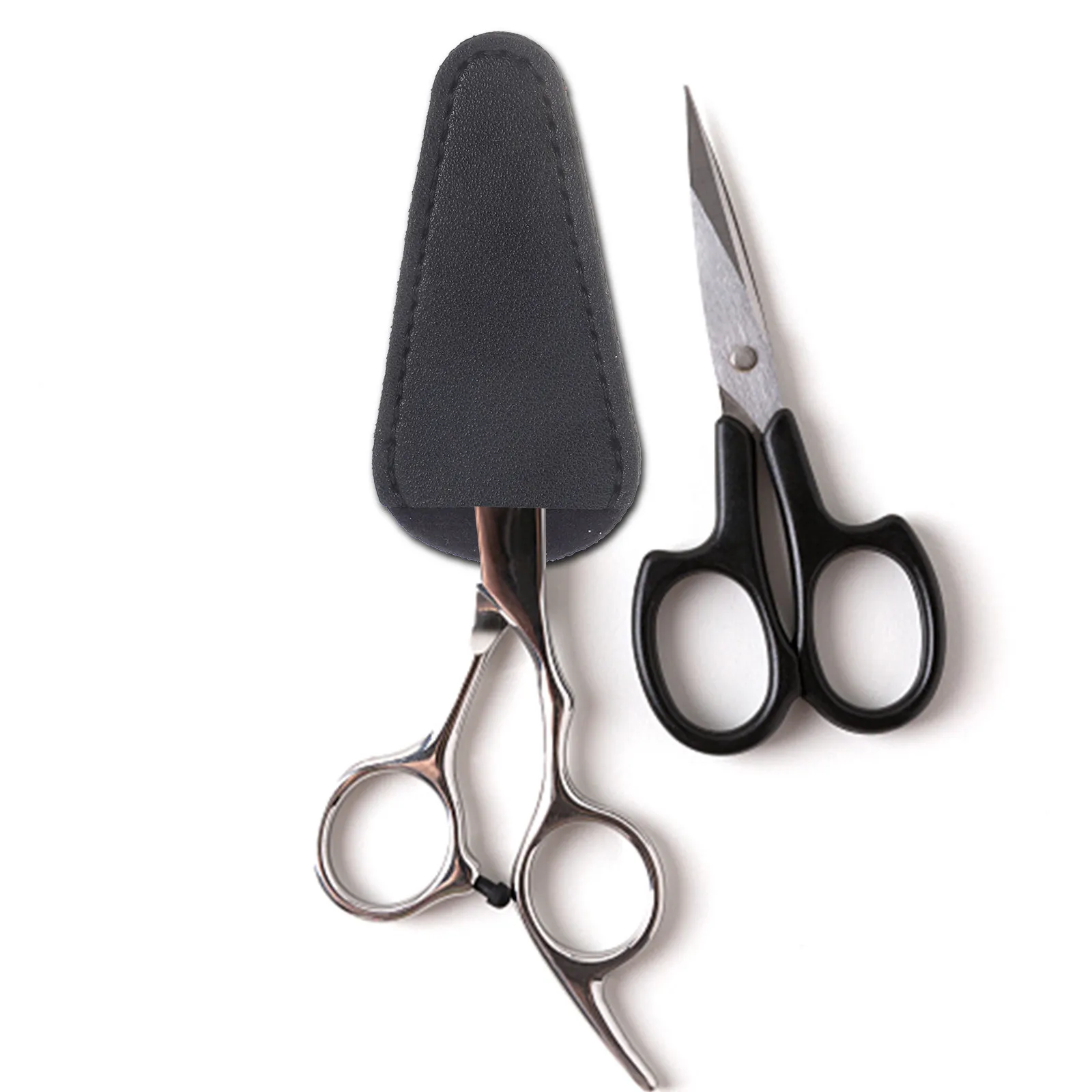 

3Pcs Hair Scissors Cover Premium PU Protective Sheath for Hair Cutting Scissors Eyebrow Nail Clippers Fashion Design