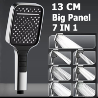 130MM Big Panel 7 Modes Pressure Boost Shower Head High Pressure Large Flow Spray Massage Shower Faucet Bathroom Accessories