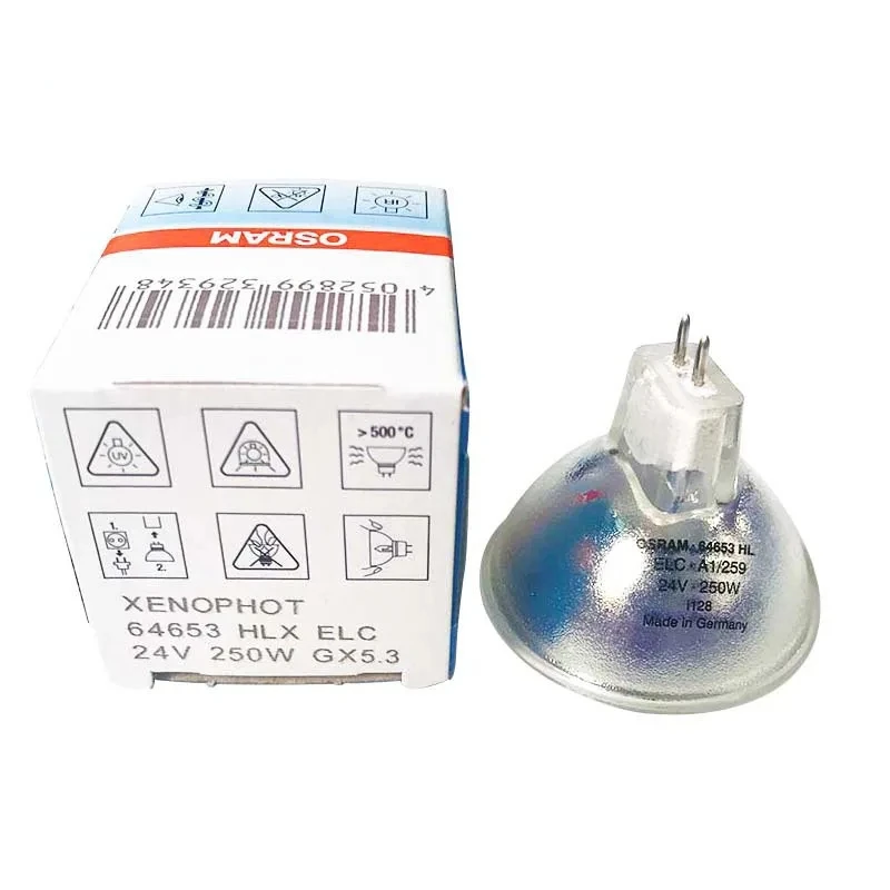 Osram ELC 24V250W Halogen Bulb HLX 64653 Compatible For PH 13163 24V 250W GX5.3 Lamp Microscope Projector Light