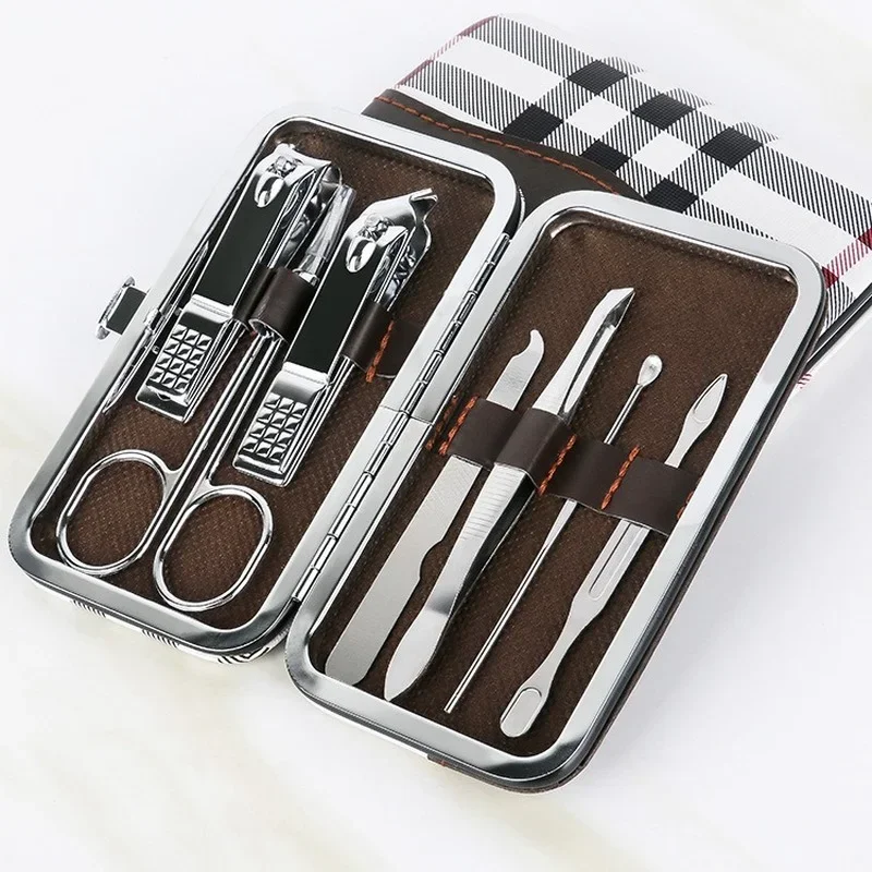 7-Piece Set Nail Scissor Set Stainless Steel Nail Clippers Nail Clippers Pedicure Beauty Manicure Implement Household Pedicure K