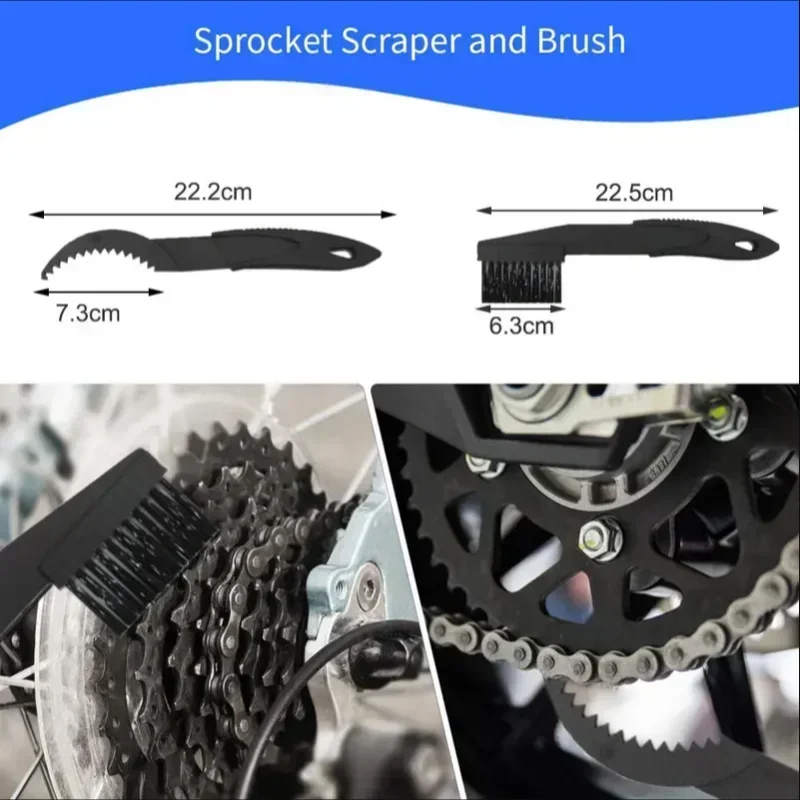 Portable Bicycle Chain Cleaner Bike Brushes Scrubber Wash Tool Mountain Cycling Cleaning Kit Outdoor Accessory