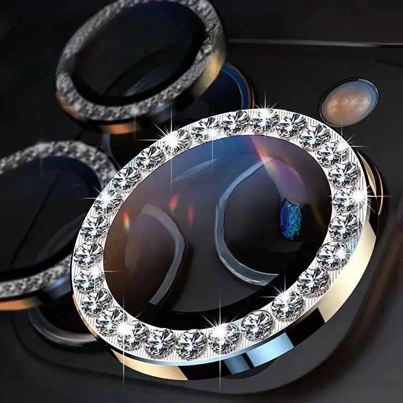 Diamond Camera Ring For Samsung A55 A35 A54 A34 A15 5G A14 A24 4G  Tempered Glass Camera Lens Protector Alloy Ring Cover
