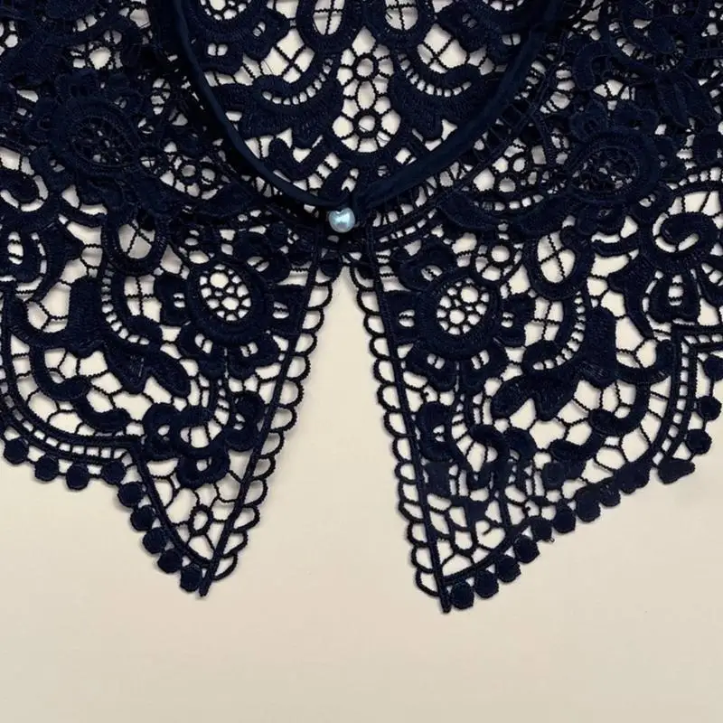 39BD Lace Collar Women False Collar Shoulder Wrap Dickey Collar Detachable Collar