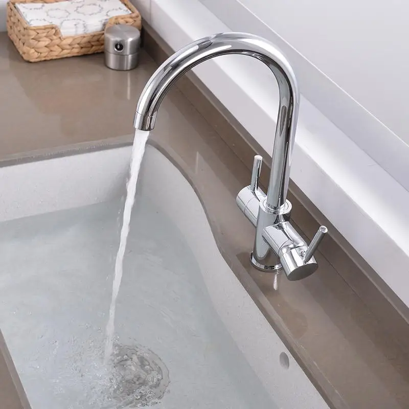 drinking Water Purification Tap Beige&Chrome Kitchen sink Faucet mixer Design 360 Degree Rotation filtered Kitchen Faucet