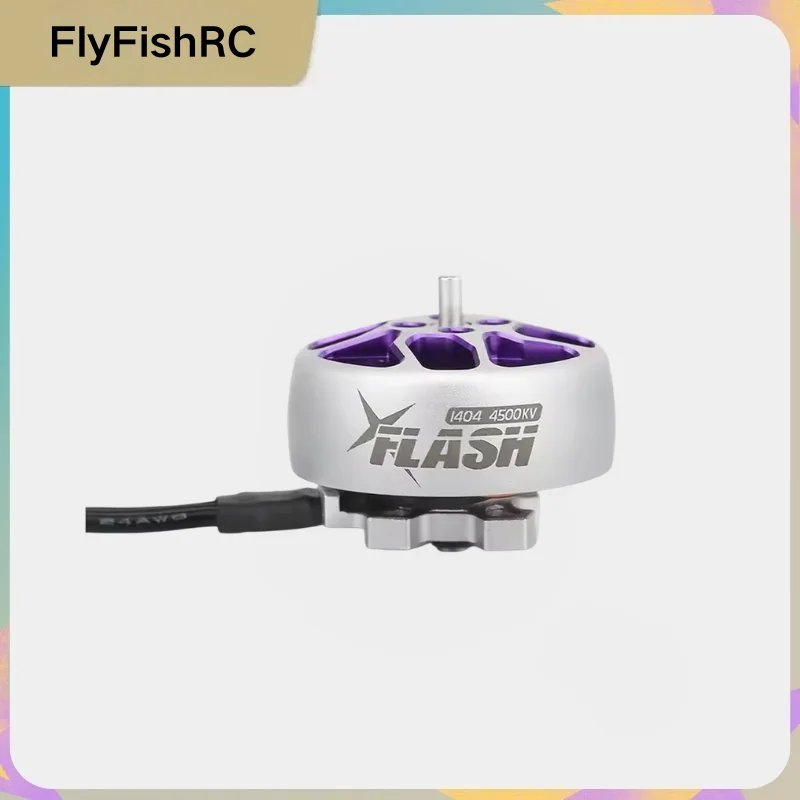 FlyFishRC Flash 1404 4500KV Brushless Motor, 2-4S 2mm Shaft for FPV Racing Drone Quadcopter, High Performance RC Parts