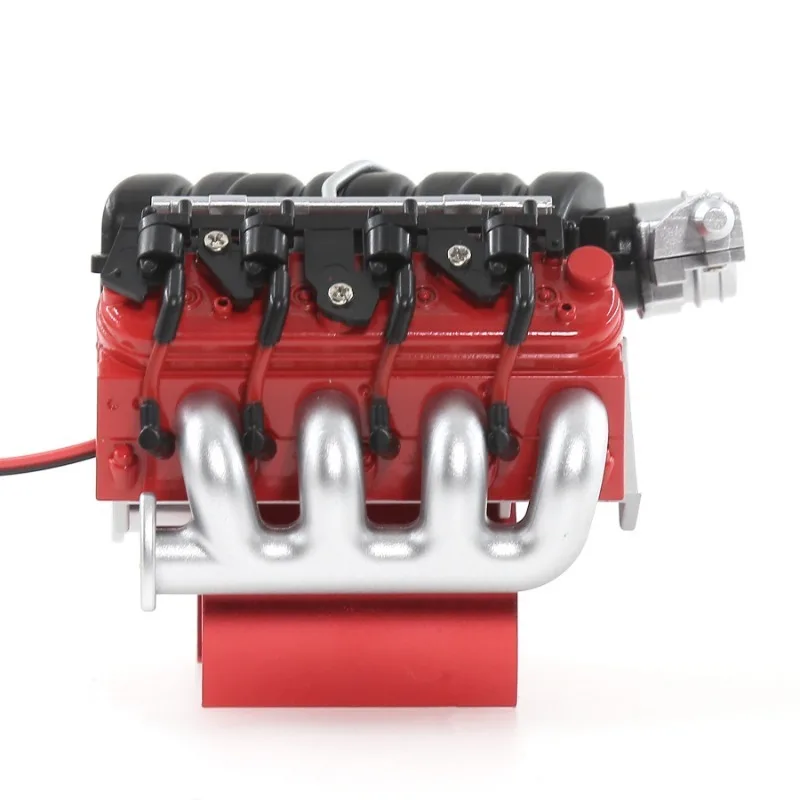 Simuleren LS7 V8 Motor Motor Radiator Koelventilator Koellichaam Voor 1/10 RC Crawler Auto Axiale SCX10 II III TRXS TRX4 D90 Redcat