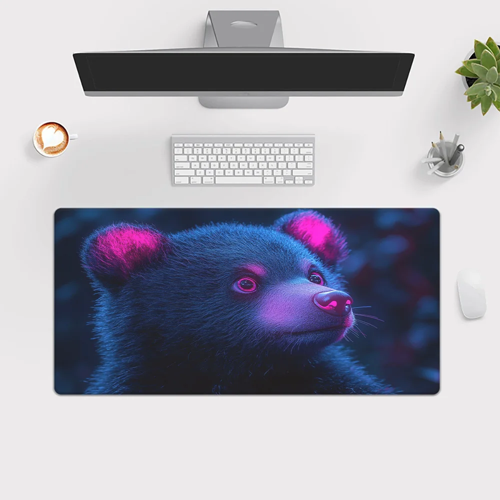 

Black furry animal XXL mousepad is suitable for families gamers. Made of high-quality rubber, it is anti-slip and easy to clean
