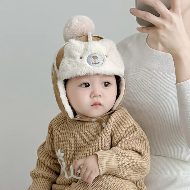 Baby Trapper Hat Unisex Kids Winter Headwear Simple Designing with Effective Cold Resistance for Little Adventurers