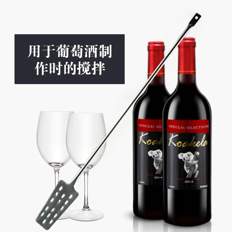 62cm Stainless steel/Plastic Wine Mash Tun Mixing Stirrer Paddle Homebrew with 15 Holes Home Kitchen Bar Beer Wine Brewing Tools