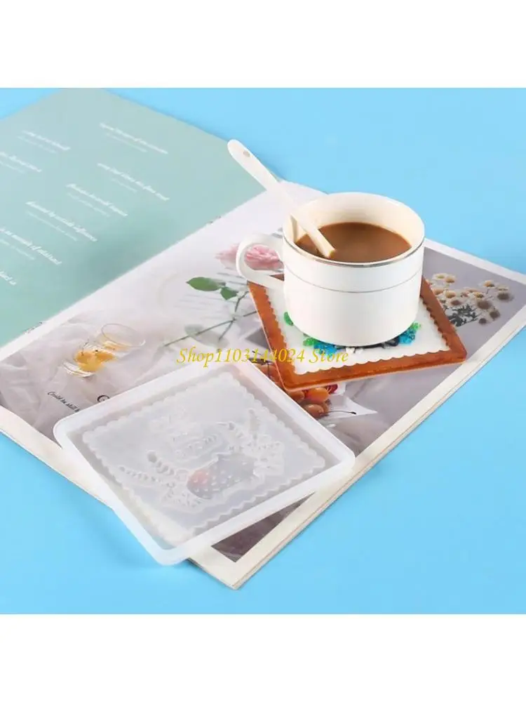 

N5KE Пресс-формы для подставок из смолы, квадратные формы для подставок для эпоксидной смолы, силиконовые формы для подставок