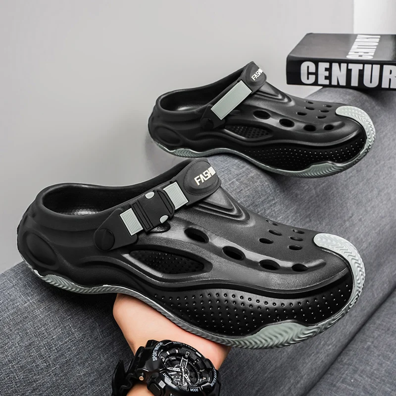 

Beach Sandals for Men and Women, Outdoor Sports Sandals, Shock-Absorbing and Cushioning Soles, Breathable, Anti-Kick Toe Protection, Suitable for Camping and Hiking