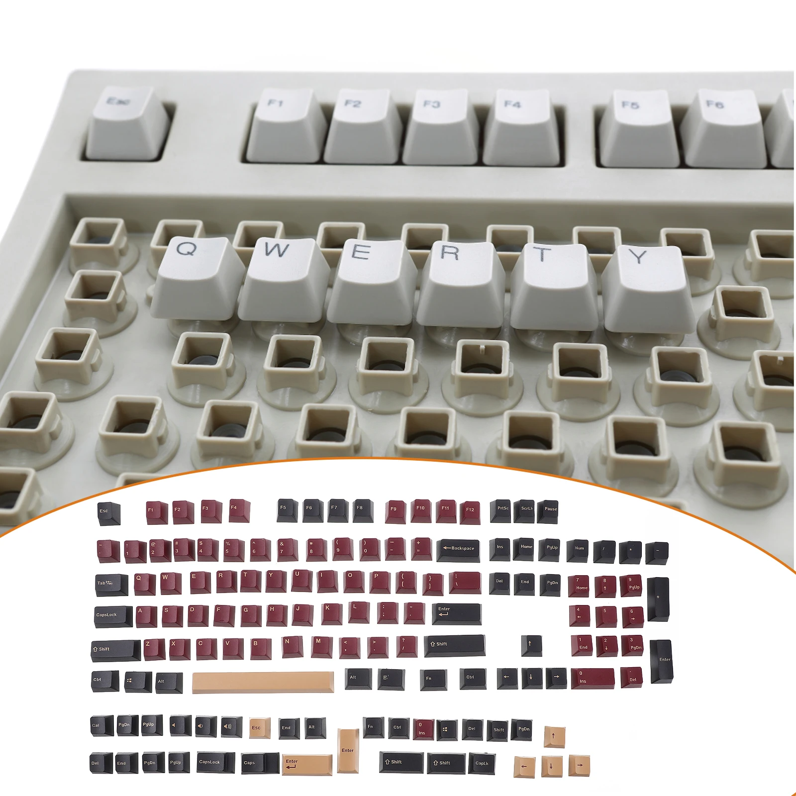 

136 Keys Keycaps Height Thermal Sublimation Durable Compatible Mechanical Keyboard Accessories Keyboard