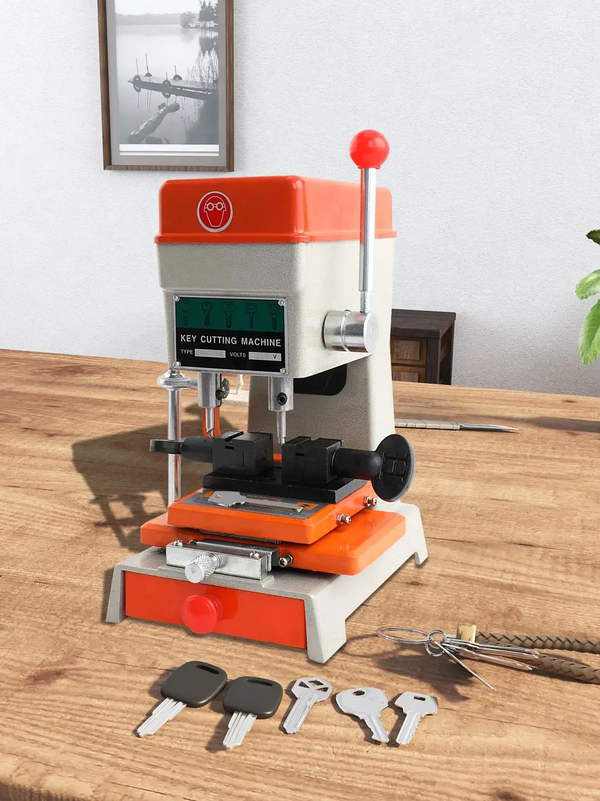 220V Vertikaler Schlüsselfräser Schlüsselkopiermaschine für Sicherheitsschlüssel Schlosserwerkzeuge Lockpicking-Set