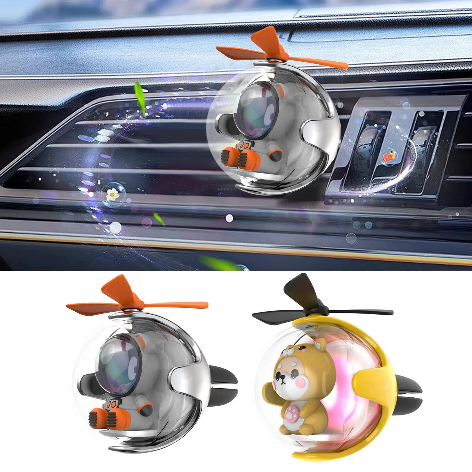 

For Tesla Model Y Mode3 Car Scents Air Freshener Rotatable Car Outlet Odor Remover Ornament With Light Automotive Interior