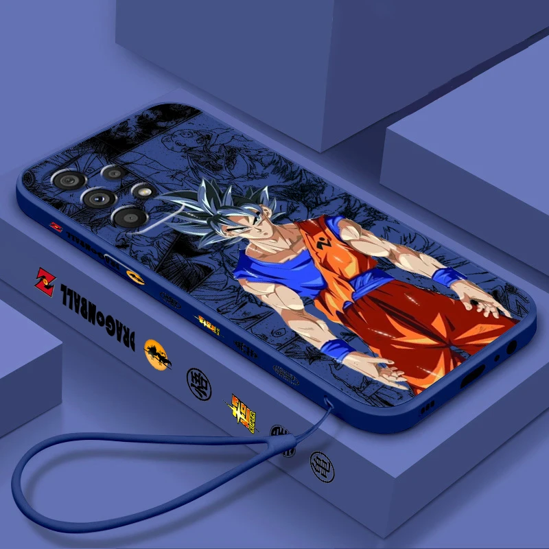 Art D-Dragon Ball Vegeta Goku Liquid Left Rope For Samsung Note 20 10 A54 A31 A14 A03 A22 A34 A04 A24 A25 Ultra Plus 5G TPU