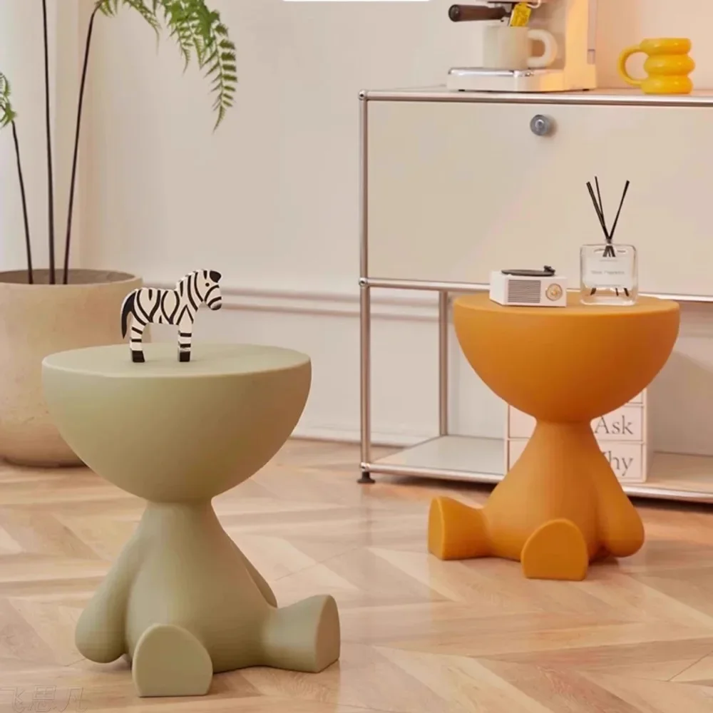 Minimalist Movable Sofa Side coffee Table Small Living Room Small Spaces Bedroom Creative tea Table Innovative tatami end table image 2