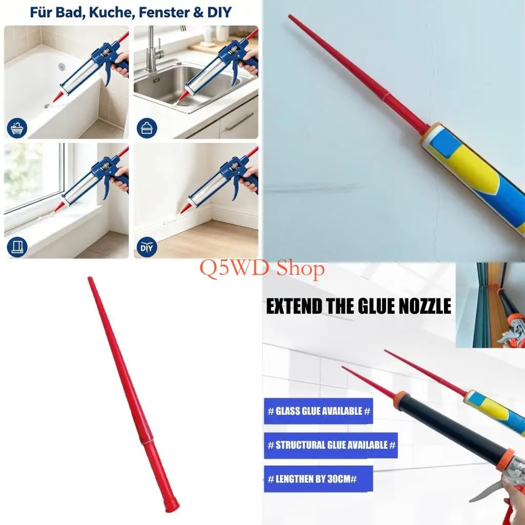 Q5WD Caulking Extension Tube Caulk Applicator Caulking Nozzle for Window Door Kitchen