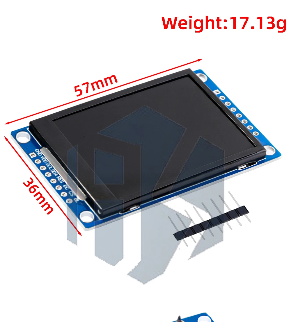 IPS LCD Display Modul 1,14 Zoll SPI Schnittstelle ST7789V Treiber Farbdisplay Modul 135 X 240 Auflösung Geringes Gewicht für Steuerplatine
