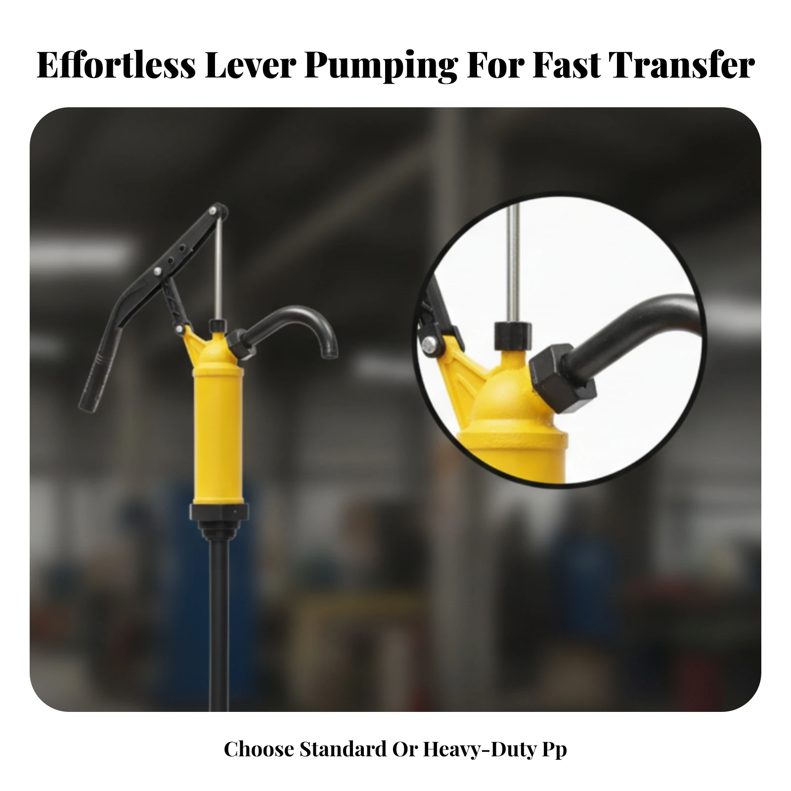Oil Transfer Pump Hand-Operated Lever Action Drum Pump Steel for Mechanics, Workshops, Garages