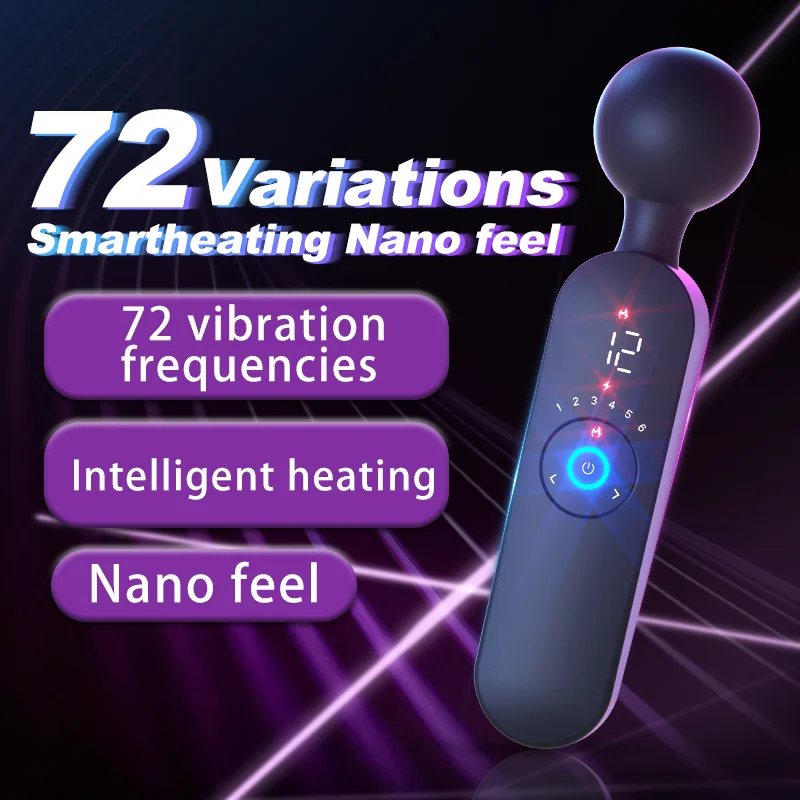 1 pc Digital Display UsB Rechargeable AV Vibrator Heated Clitoral Stimulator Powerful Female/Male Massager Adult Sex Toys