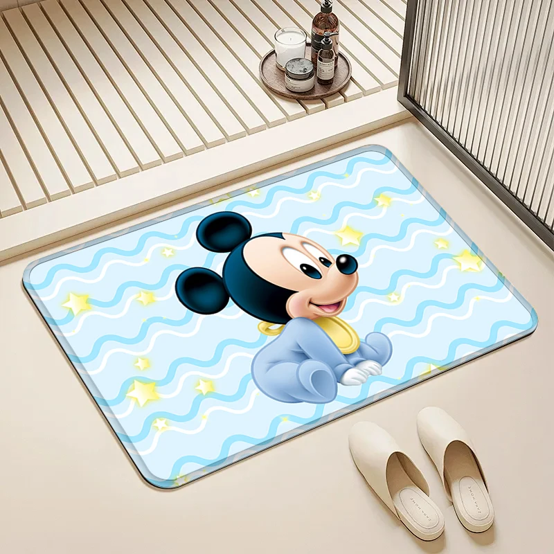 

Disney Baby Mickey Mouse Door Mat Non-Slip Soft Floor Rug for Home Kids Room Bathroom Decor