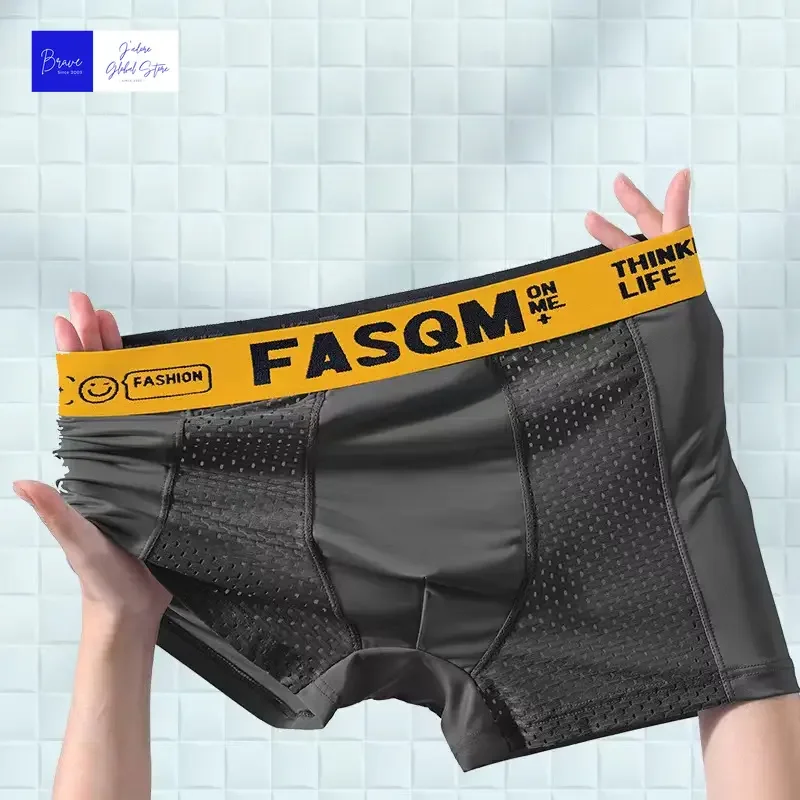 

1pc Mens Boxers Shorts Ice Silk Men Panties SeamlSexy Underwear Man Underpants Panties Male Antibacterial Breathable Briefs