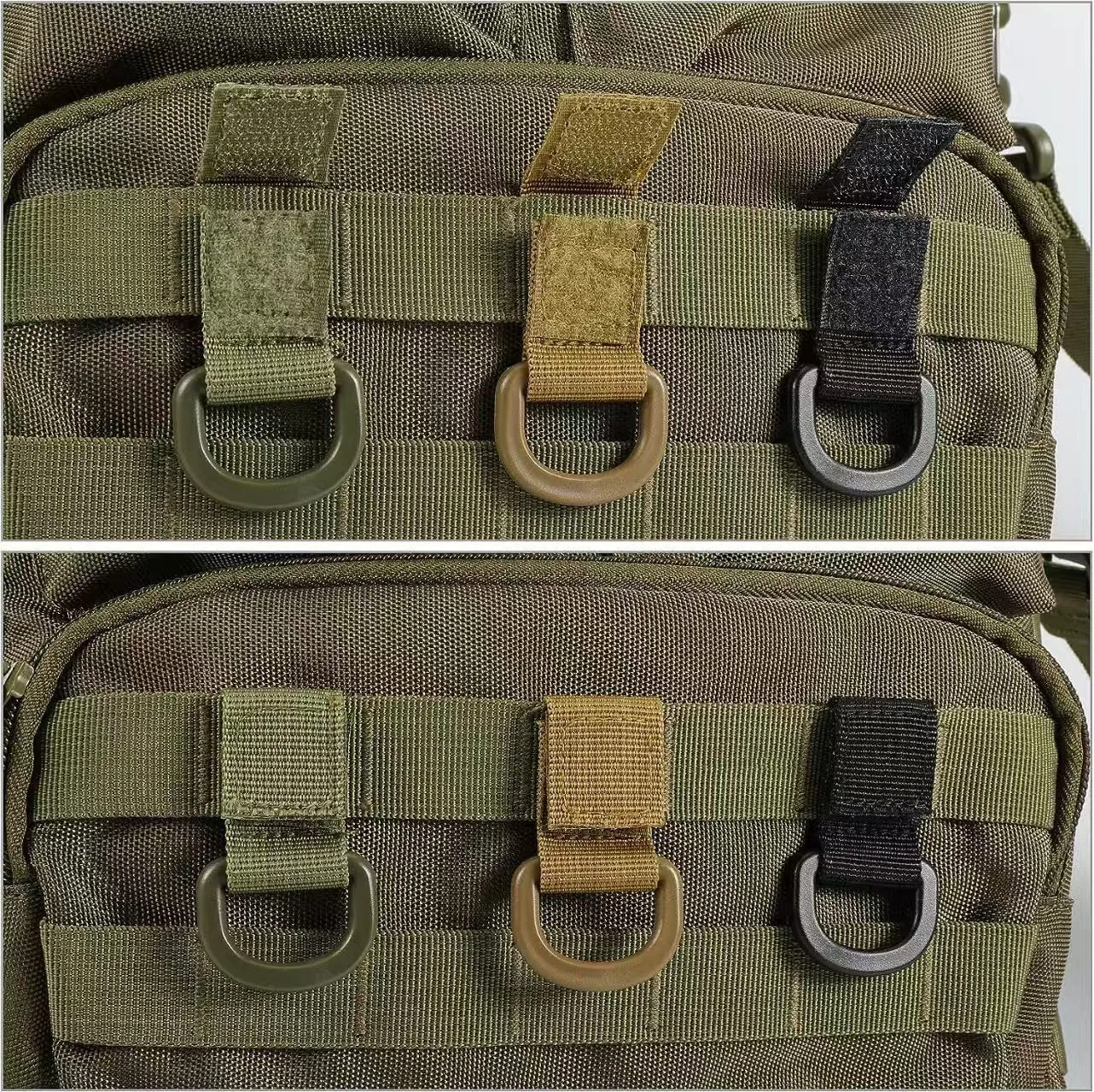 Tactical Webbing D-Ring Hook Hanger for Belt Molle Gear Nylon Strap Key Holder Outdoor Camping Hiking Hunting Tool Accessories view 2
