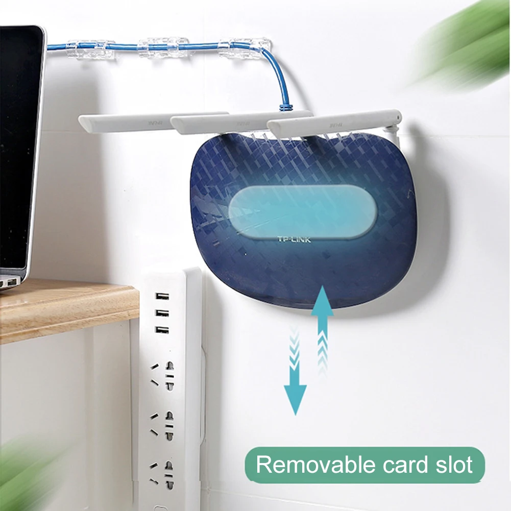 Suporte de parede Power Strip, Versátil adesivo soquete titular, Heavy Duty Desktop soquete fixador para roteadores WiFi, controle remoto