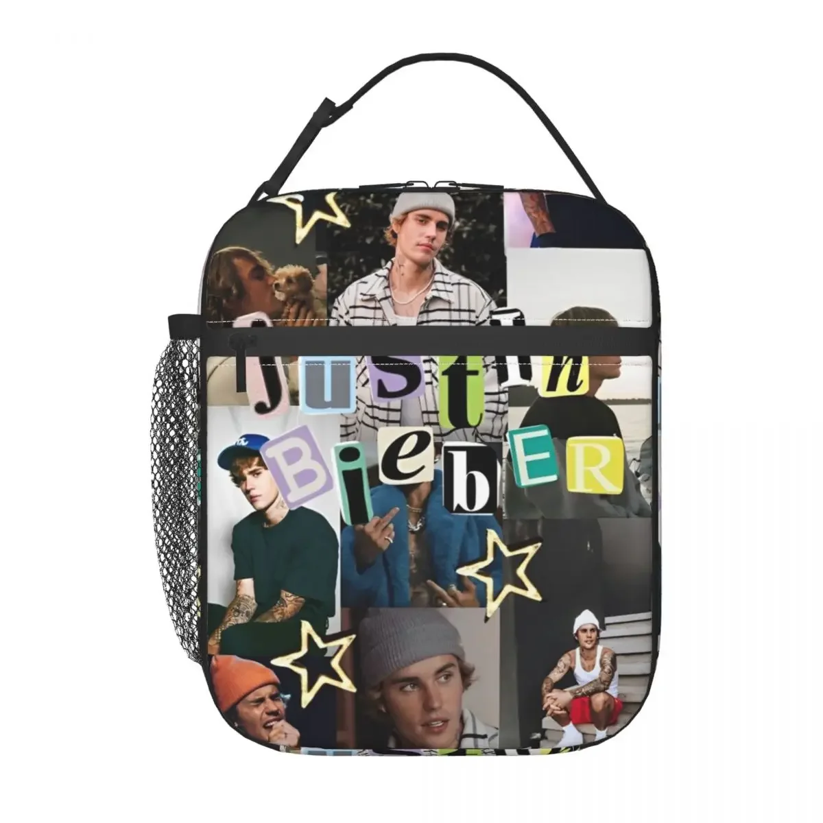 Geïsoleerde Lunchbox Pop Singer J-Justin Bieber Merch Storage Food Box Uniek Ontwerp Thermisch Koeler Bento Box Voor Werk