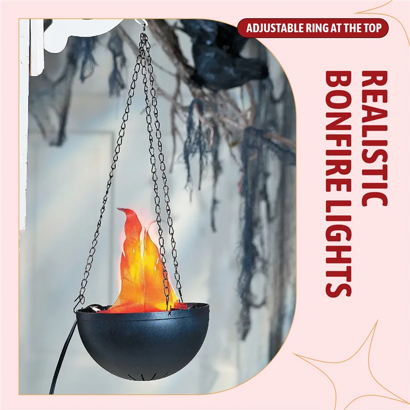 Luz de fuego falso N96R 3D, luz de llama LED colgante, luz de efecto de escenario de llama de seda LED Artificial, lámpara de fogata realista, Prop Dura