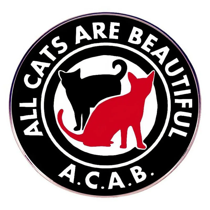 All Cats Are Beautiful Enamel Pins ACAB Lapel Badge Brooch Decoration Jewelry