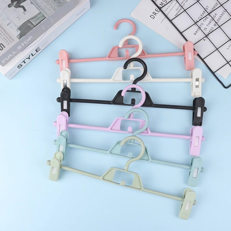 1PC Pants Racks Wind Proof Multi-purpose Skirt Racks For Clothes Drying Trousers Wardrobe Clip Anti-slip Clothes Hanger