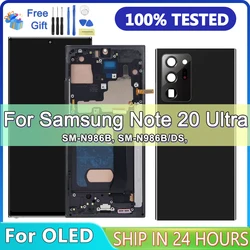 Tested For Note 20 Ultra with Frame, for Samsung Note 20 ultra N985F N985F/DS Lcd Display Digital Touch Screen Replacement