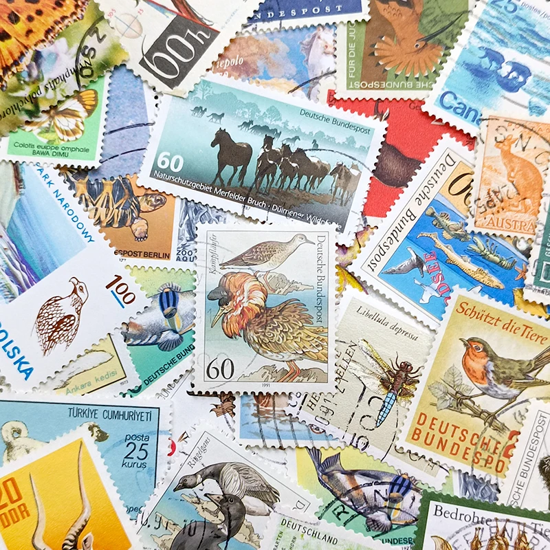 Foreign Bulk big size no repeat 500 different real used post stamps collection letter sticker Ticket Postage Stamps With Post