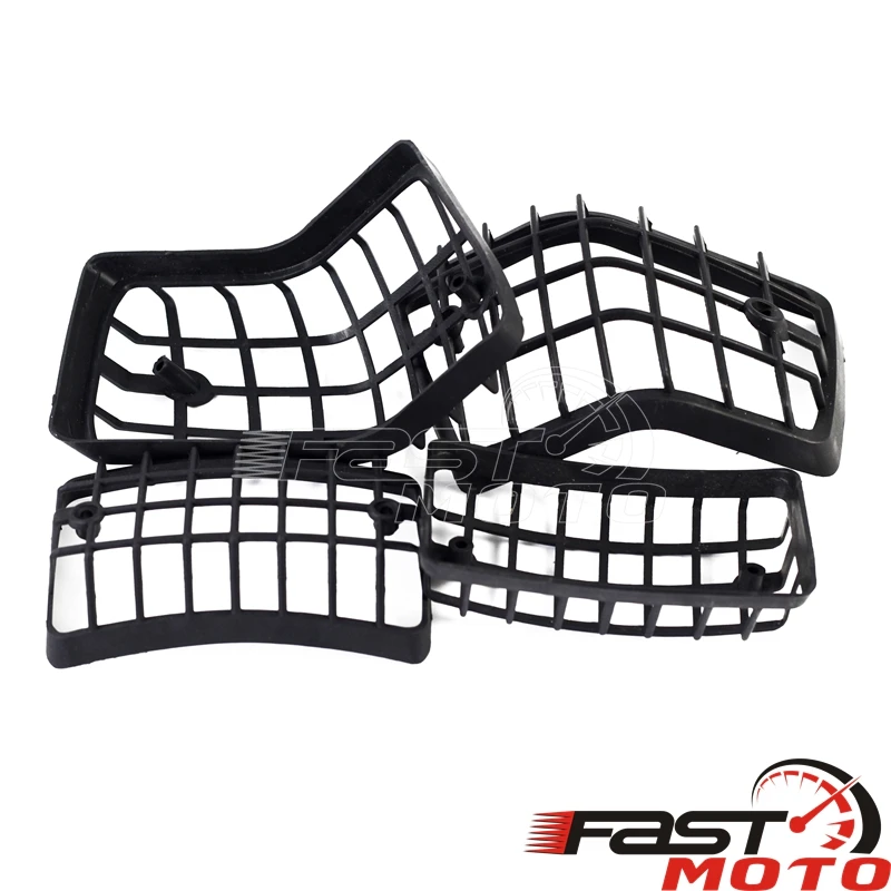 Motorcycle Scooter Front & Rear Turn Signal Indicator Grille Cover + Tail Brake Lights Mesh Guard for T5 Classic PX VSX VNX LML