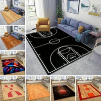 Basketball Court Frame Carpet for Children Bedroom Cartoon Kid Crawling Play Rug Non-slip Doormats Living Room Decor Floor Mat