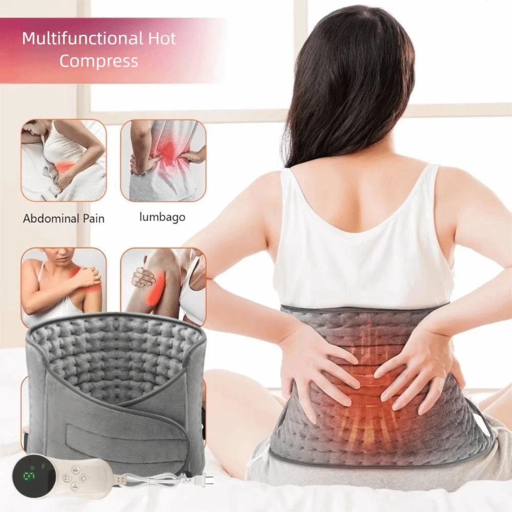 

EU Plug Electric Heating Waist Belt Temperature Control Portable Electric Thermal Blanket Adjustable Soft Heating Pad