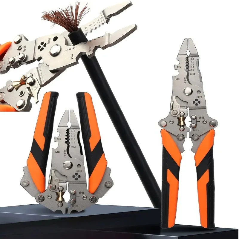 

Multi-Purpose Wire Stripper Durable High Carbon Steel Cable & Wire Cutting For All Electrical Work Professional Stripping Tool