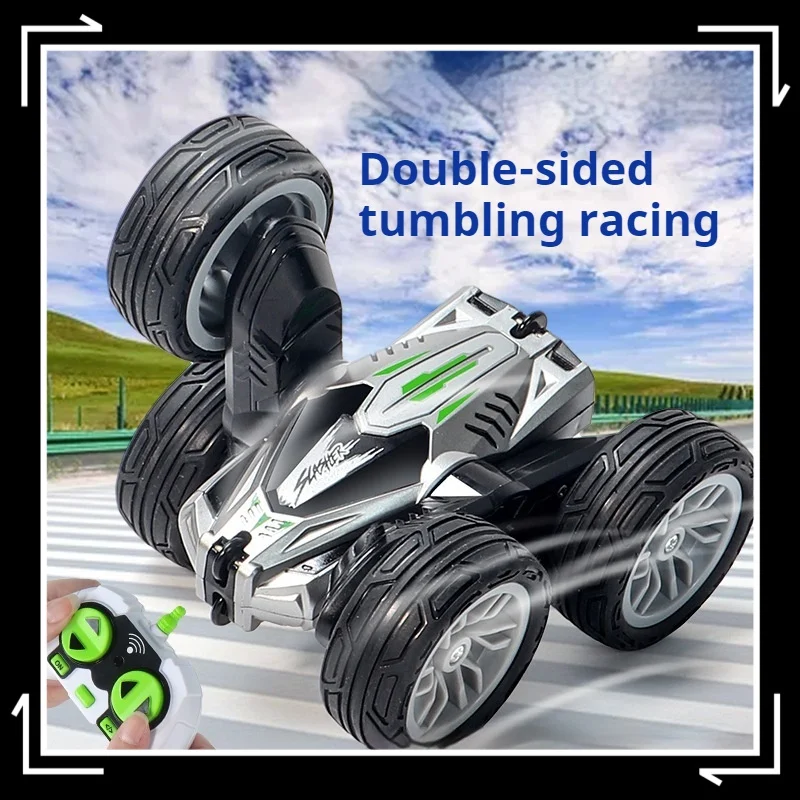 Children'S Toy High-Horsepower Stunt Car 2.4g Remote Control Car Swing Arm Double-Sided High-Speed Tumbling Rotary Climbing Race