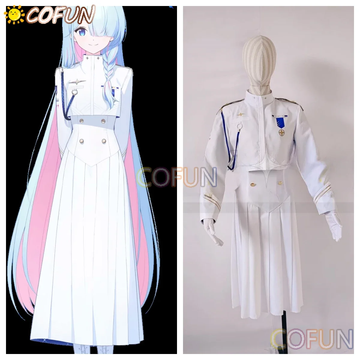 COFUN Game Blue Archive President Of The Federal Student Union Uniform Cosplay Costume Halloween Outfits Women Clothing