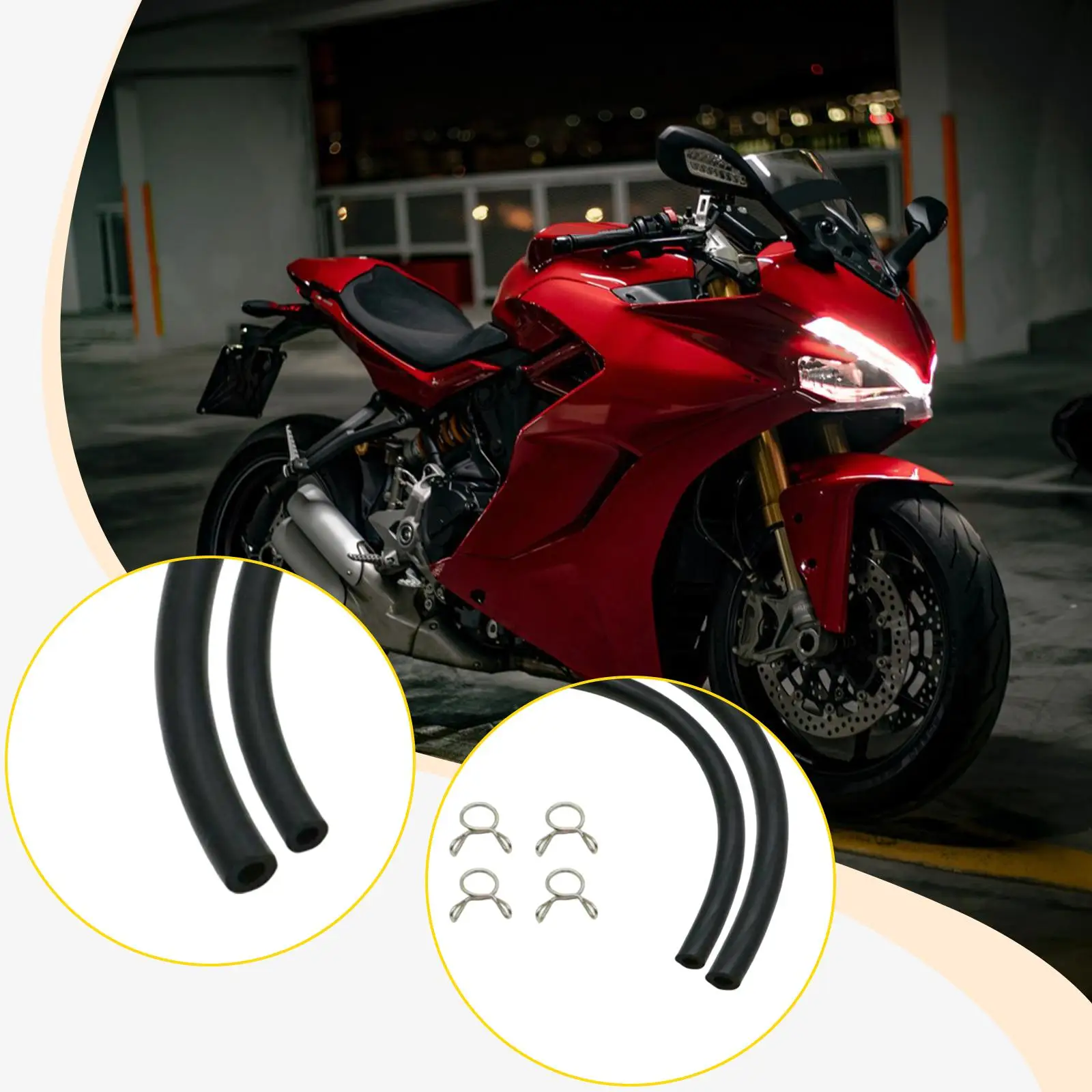 قطع غيار خزان الوقود خط الغاز خرطوم عدة أنابيب النفط ومقاطع الأنابيب المطاطية لإصلاح دراجة نارية 125CC 150CC