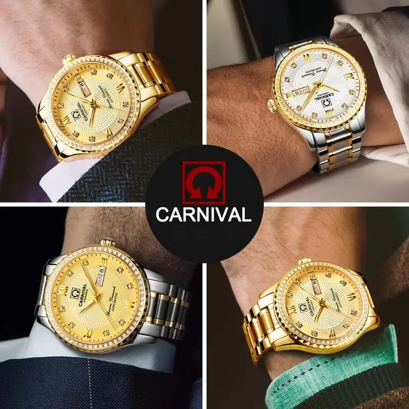 IW Карнавальные механические наручные часы Роскошные аксессуары для мужчин Сапфировое зеркало Светящиеся водонепроницаемые модные часы в деловом стиле