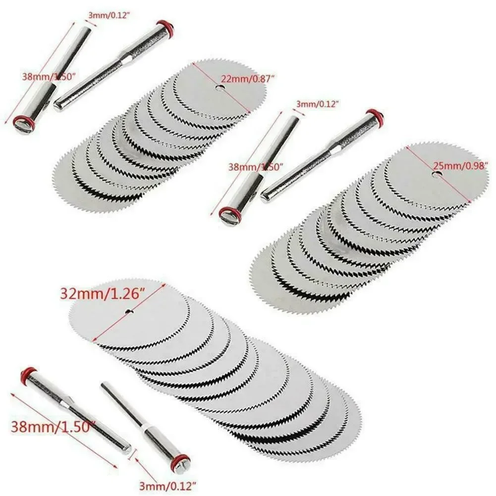 Hot 12pcs Set Cutter Mini Carbon Steel Circular Saw Disc With Mandrel  2 X Rod Rotary Cutting Fast Shipping Wholesale