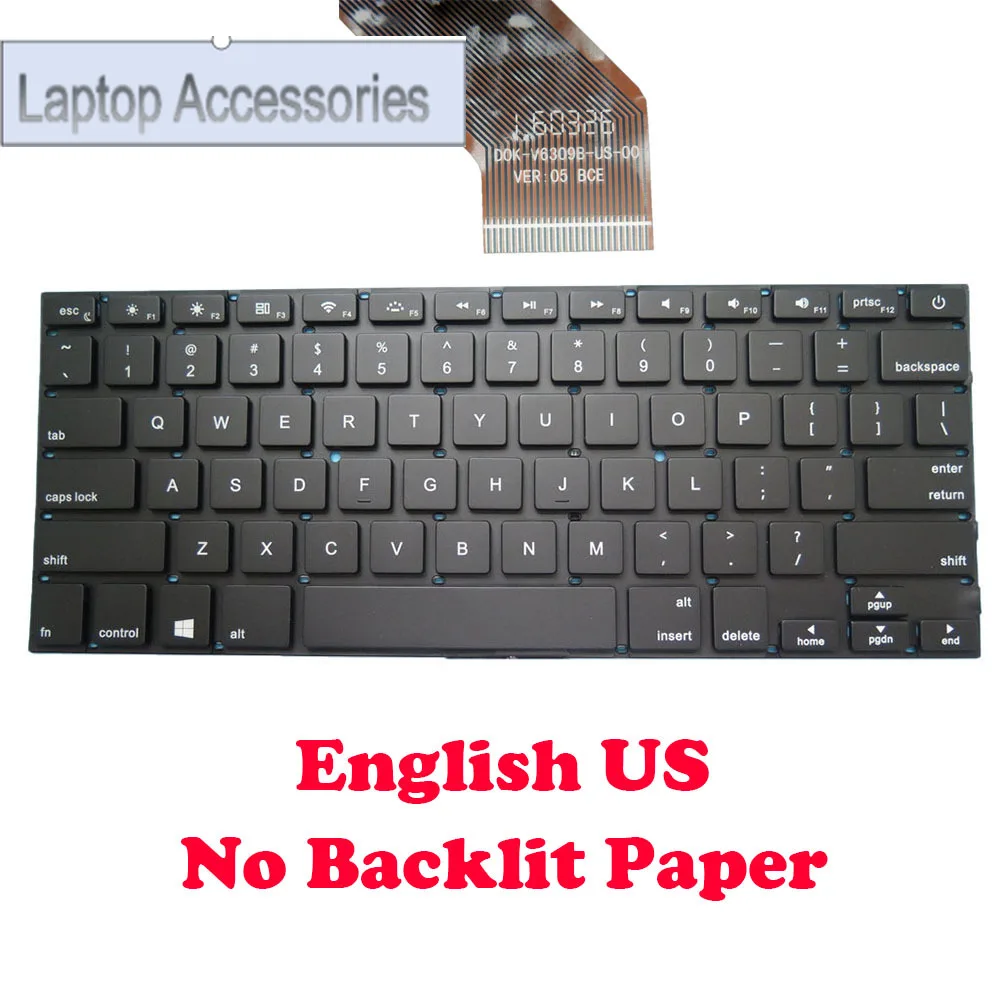 F DOK-V6309B US D0K-V6309B English Russian RU Laptop Keyboard For ENZ C16S C16B For Tongfang U33 13 8808 D0K-V6309B AN-00-US New