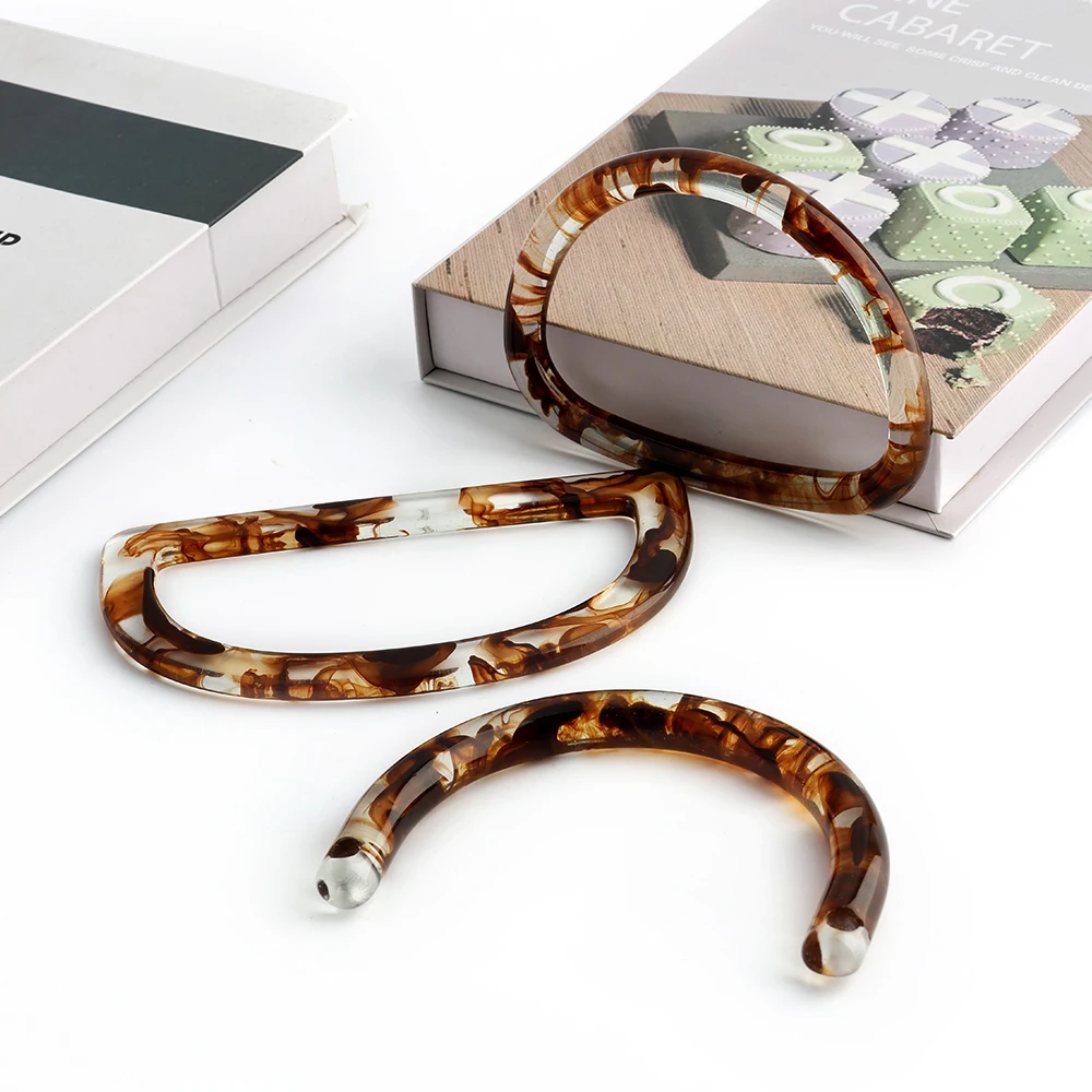 2/4/10 قطعة على شكل حرف U حقيبة الراتنج مقبض المحفظة الإطار قبلة مشبك حقيبة من القماش حقيبة يد حقيبة كروشيه مقبض DIY بها بنفسك اكسسوارات الحرف اليدوية #6